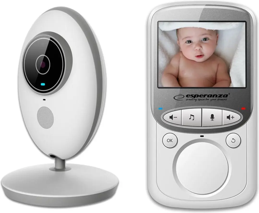 Esperanza Juan Babyfoon met camera - 2.4" LCD - Wit - afbeelding 4 van 5