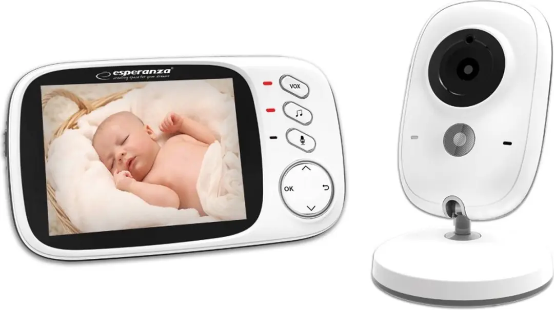Esperanza EHM002 Babyfoon Jacob - 3.2 inch LCD - Wit - afbeelding 2 van 2