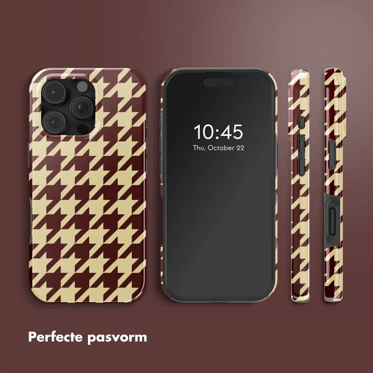 Selencia Hoesje iPhone 16 Pro Max - Pied-de-Poule - MagSafe - afbeelding 6 van 6