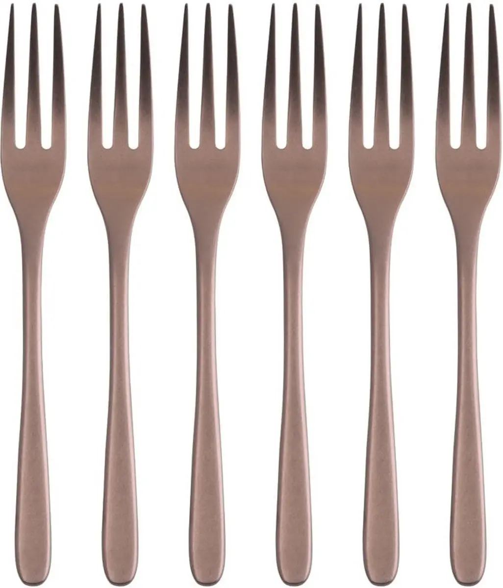 Sambonet Taste Gebaksvorkjes - Koper Vintage - 6 Stuks - afbeelding 4 van 4