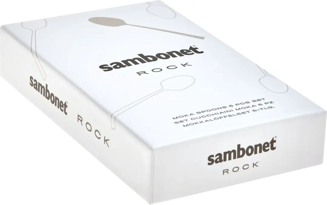 Sambonet Rock Koffielepels - Zilver - 6 Stuks - afbeelding 3 van 6