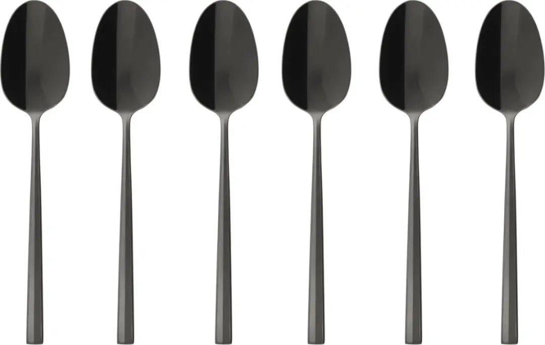 Sambonet Koffielepels Rock Zwart 6 Stuks