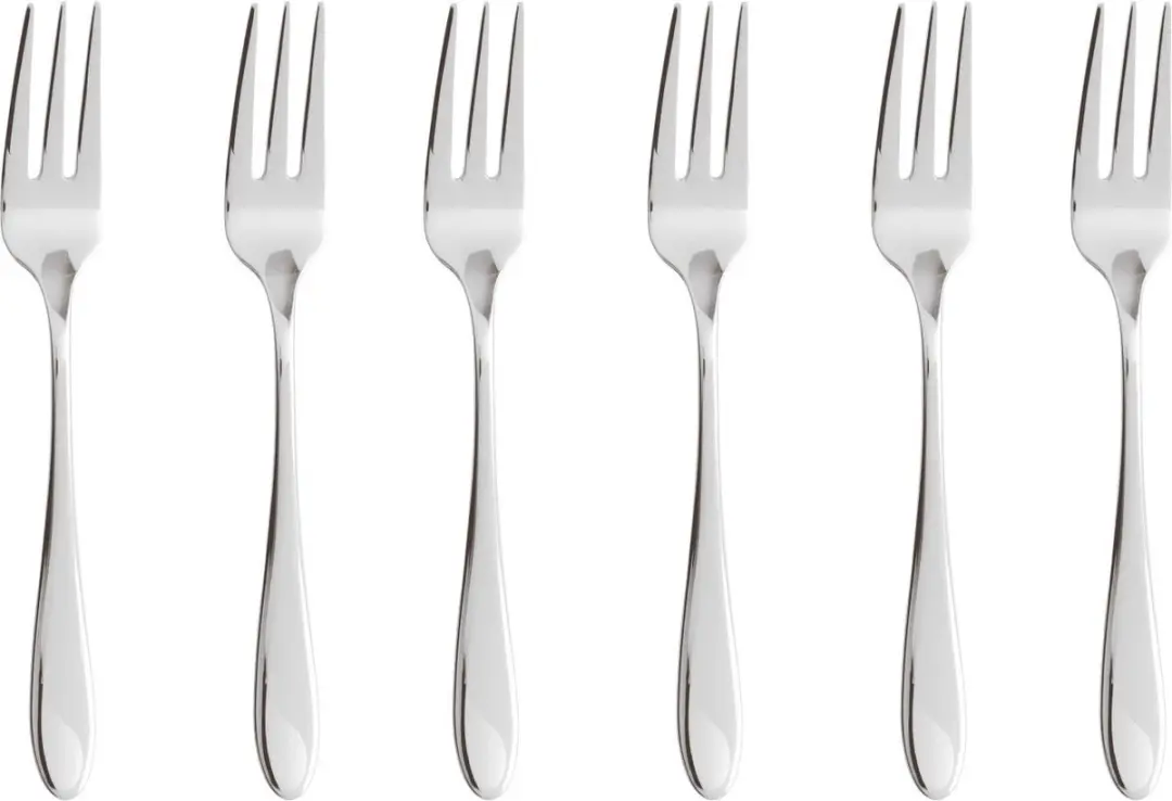 Sambonet Gebaksvorkjes Velvet Zilver 6 Stuks