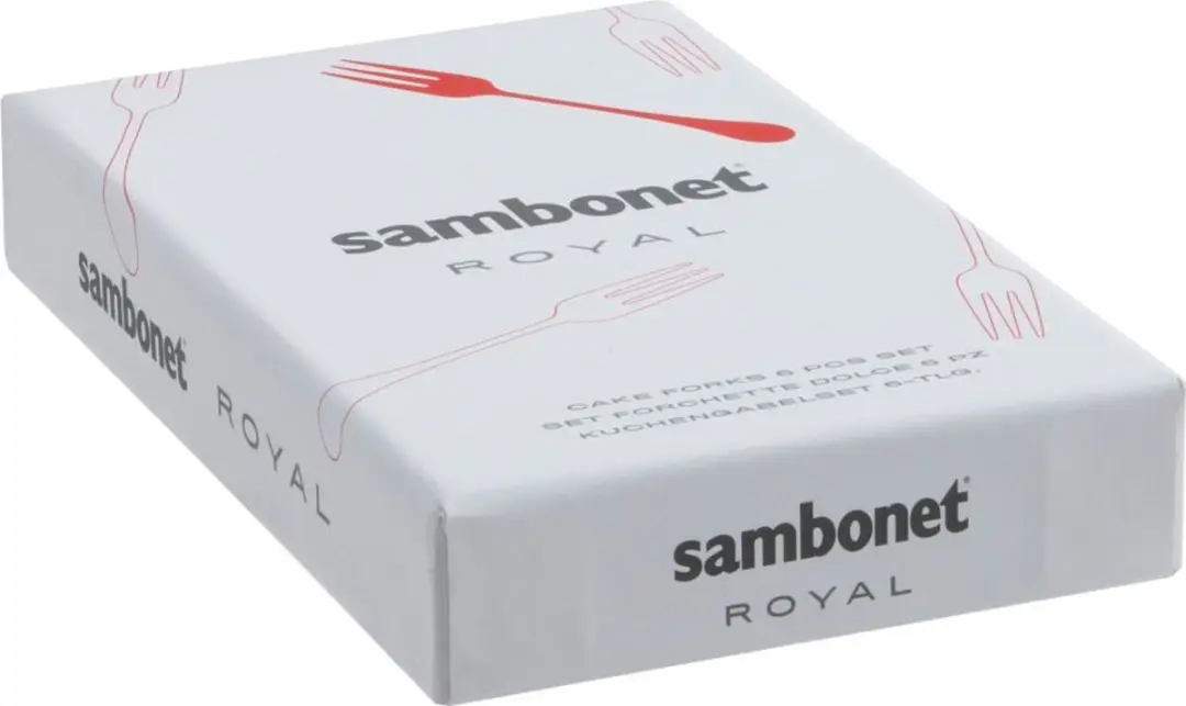 Sambonet Royal Inox Gebaksvorkjes - 6 Stuks - Zilver - afbeelding 2 van 2