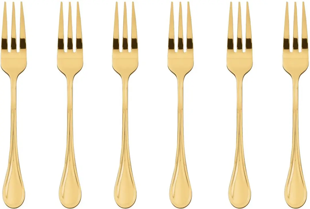 Sambonet Gebaksvorkjes Royal Goud 6 Stuks