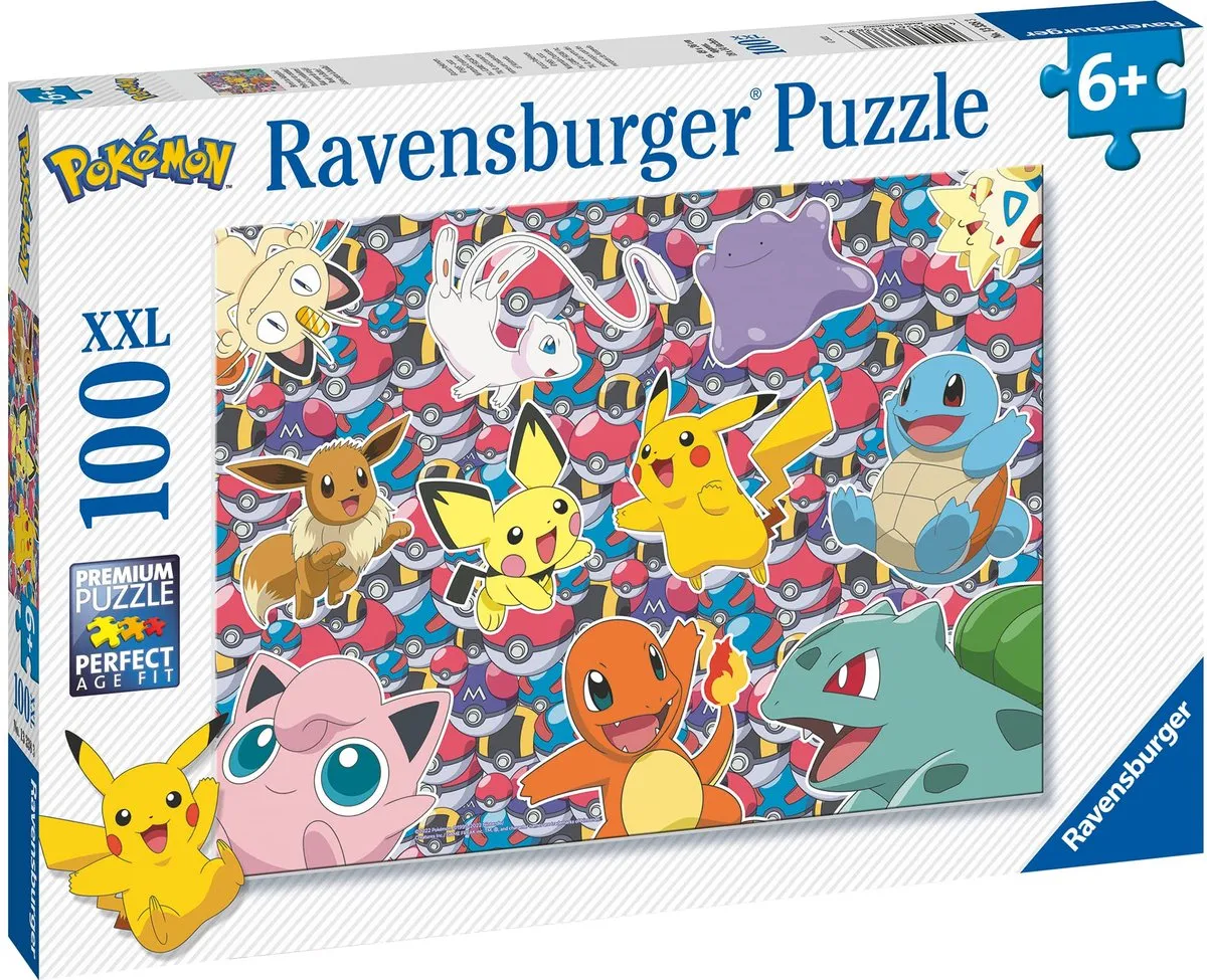 Pokémon Ravensburger Legpuzzel 100 XXL Stukjes - Multicolor