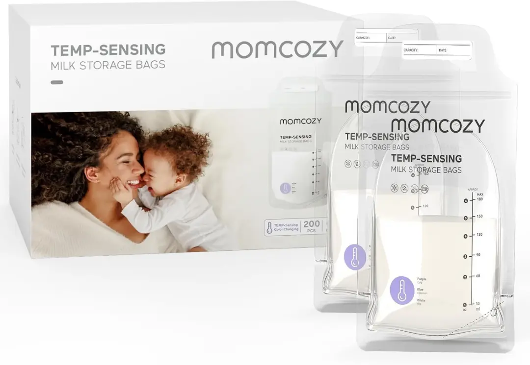 Momcozy 120 stuks wegwerpzakken met temperatuur- en kleurdetectie voor moedermel