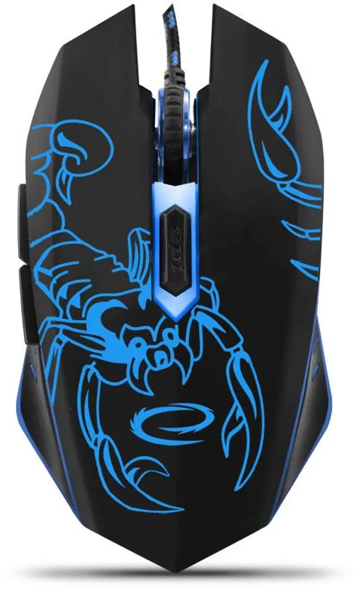 Esperanza MX203 Scorpio Gaming Muis - Bedraad - 2400 DPI - Zwart/Blauw - afbeelding 3 van 5