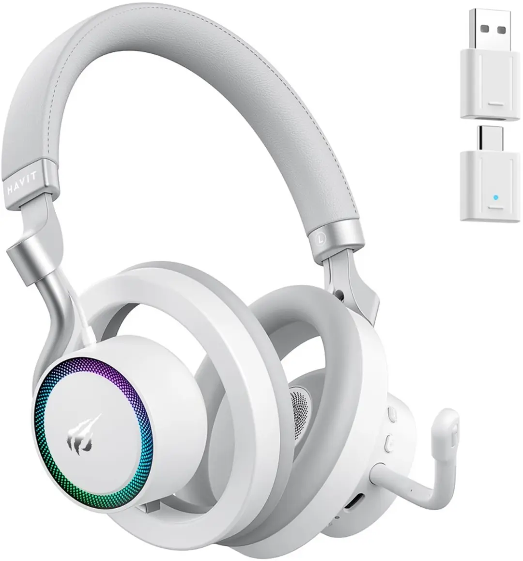 Havit Fuxi-H8 Gaming Koptelefoon - Wit - afbeelding 2 van 5