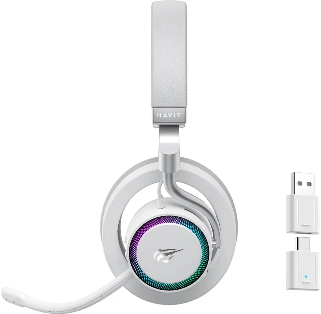 Havit Fuxi-H8 Gaming Koptelefoon - Wit - afbeelding 5 van 5