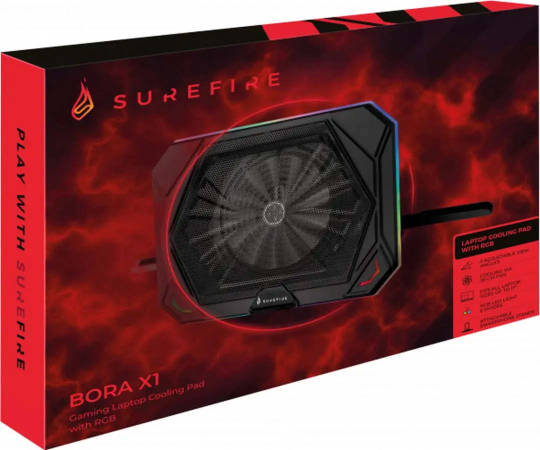 SureFire Bora X1 48844 Notebookventilator - Zwart - afbeelding 5 van 6