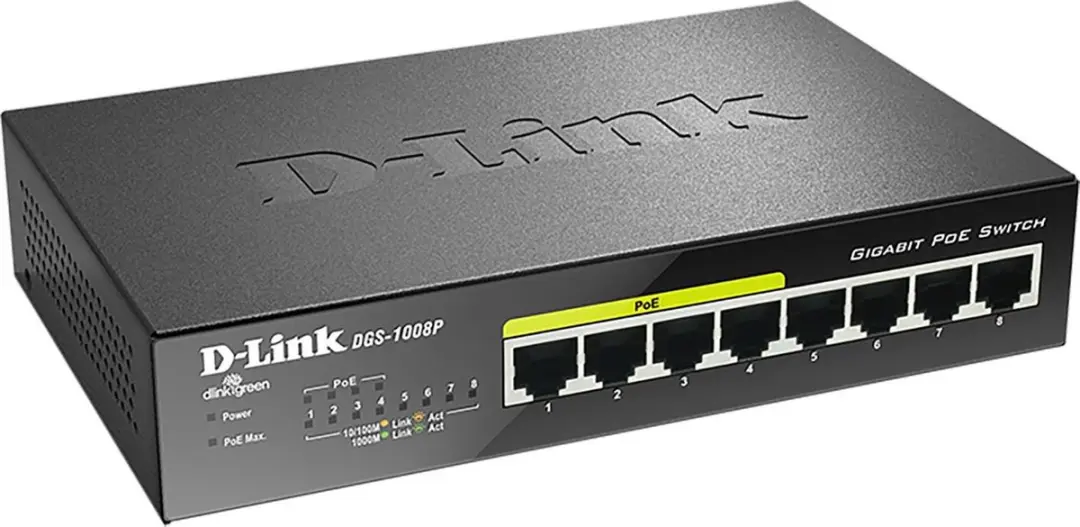 D-Link DGS-1008P Netwerkswitch - 8 Poorten - PoE - afbeelding 5 van 6
