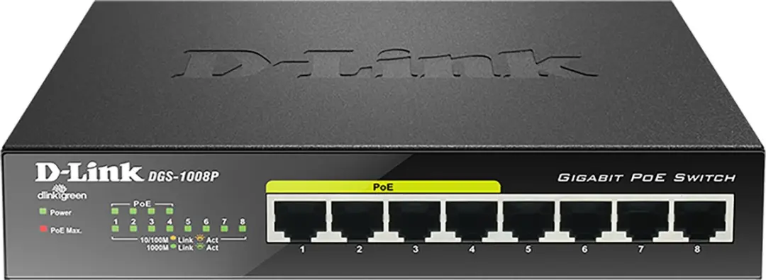 D-Link DGS-1008P Netwerkswitch