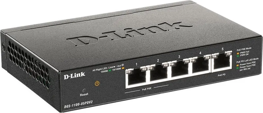 D-Link DGS-1100-05PDV2 Netwerk-switch - 5 Poorten - afbeelding 4 van 4