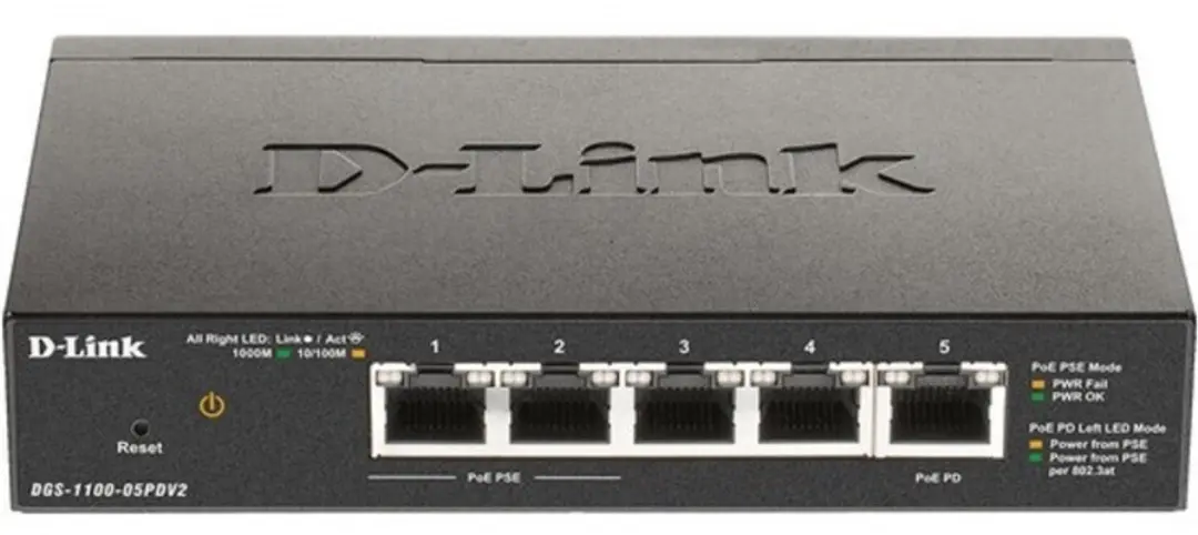 D-Link DGS-1100-05PDV2 Netwerk-switch