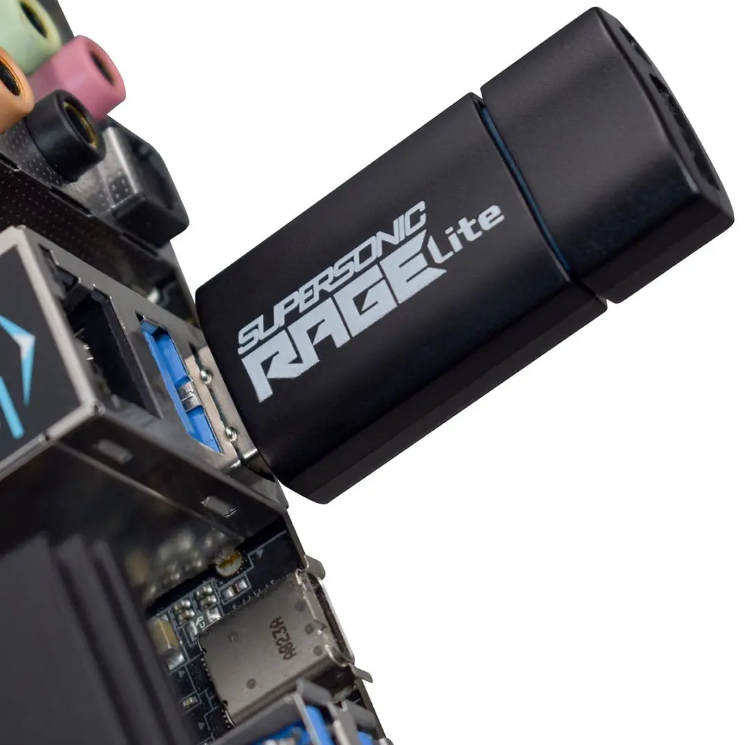 Patriot Supersonic Rage Lite PEF64GRLB32U USB-stick - Zwart - afbeelding 5 van 6