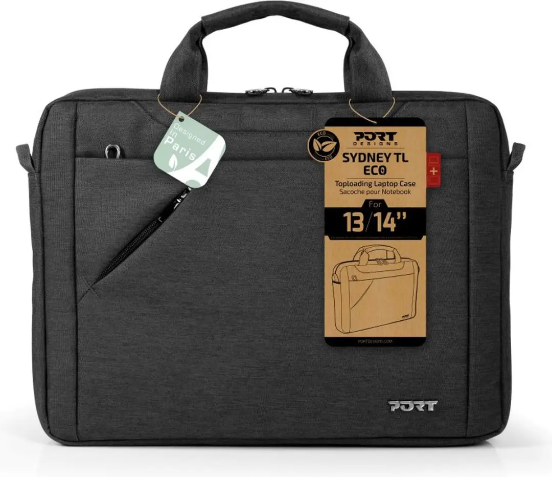 PORT Designs Sydney ECO Laptoptas 14 inch - Zwart - afbeelding 2 van 6