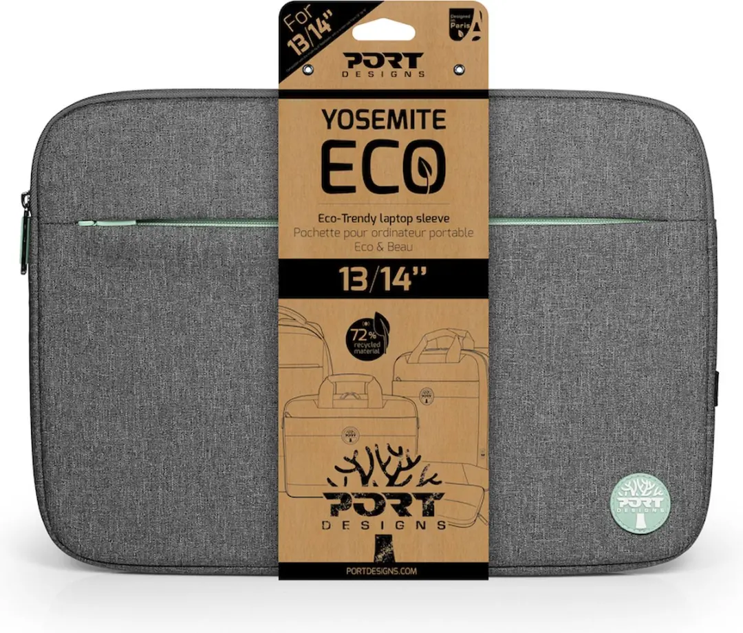PORT Designs Yosemite Eco Laptophoes 14 inch - Grijs - afbeelding 4 van 6