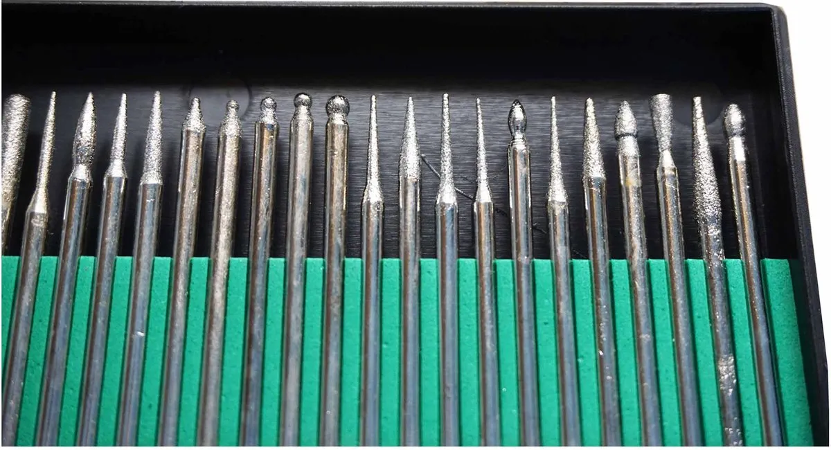 HBM 12-delige Diamanten Stiftfrezenset - 3.0mm