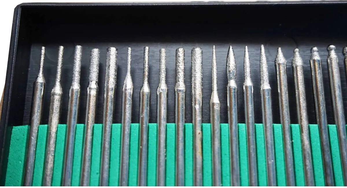 HBM 12-delige Diamanten Stiftfrezenset - 3.0mm