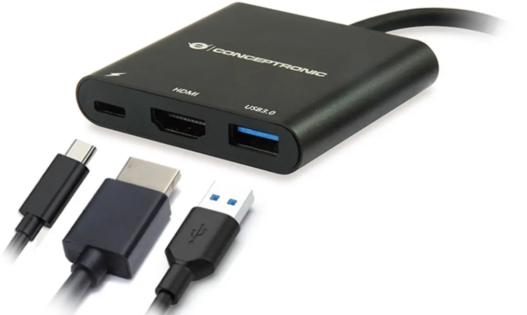 Conceptronic DONN01B Laptop Dock - Zwart - afbeelding 2 van 6