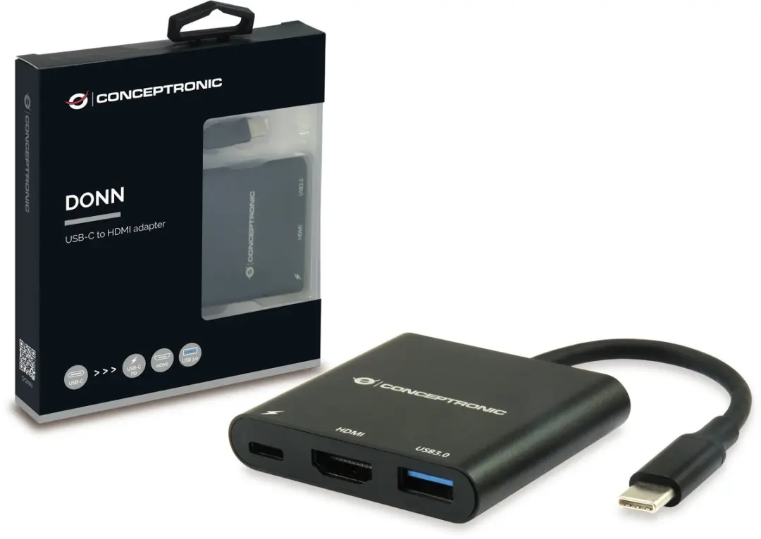 Conceptronic DONN01B Laptop Dock - Zwart - afbeelding 5 van 6
