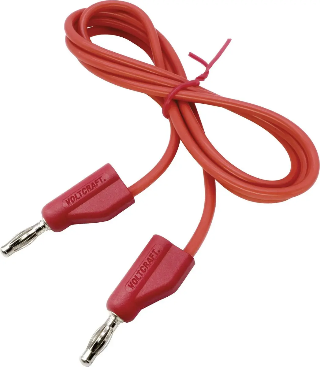Voltcraft MSB-300 Meetsnoer Banaanstekker 4mm 1m Rood - afbeelding 3 van 5