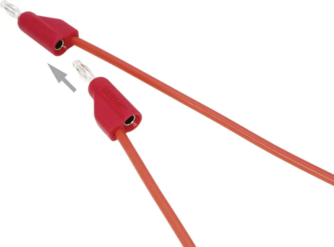 Voltcraft MSB-300 Meetsnoer Banaanstekker 4mm 1m Rood - afbeelding 2 van 5