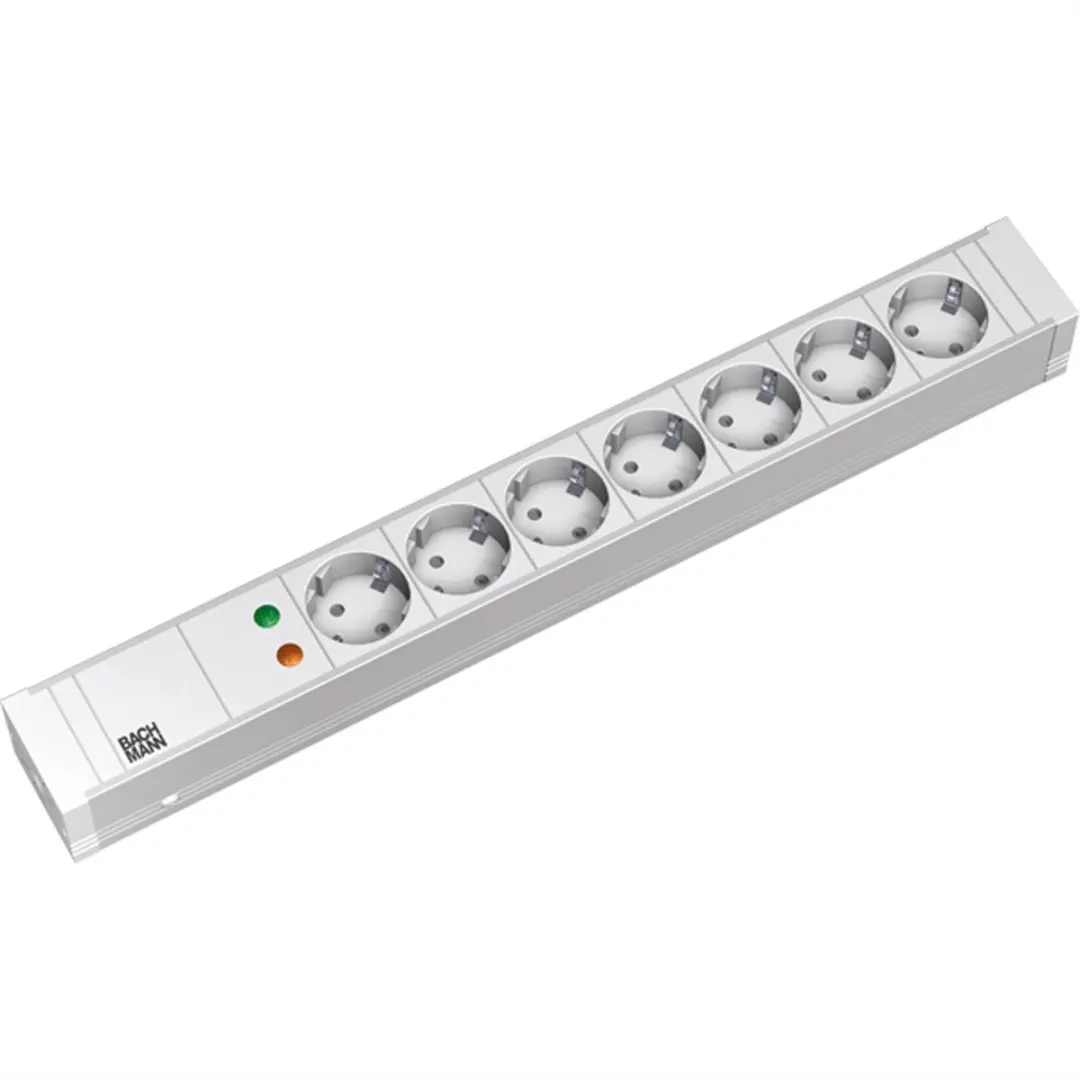BACHMANN 19 1,5U 7xCEE7/3 ws 1xSPD voeding 2,0m CEE7/7