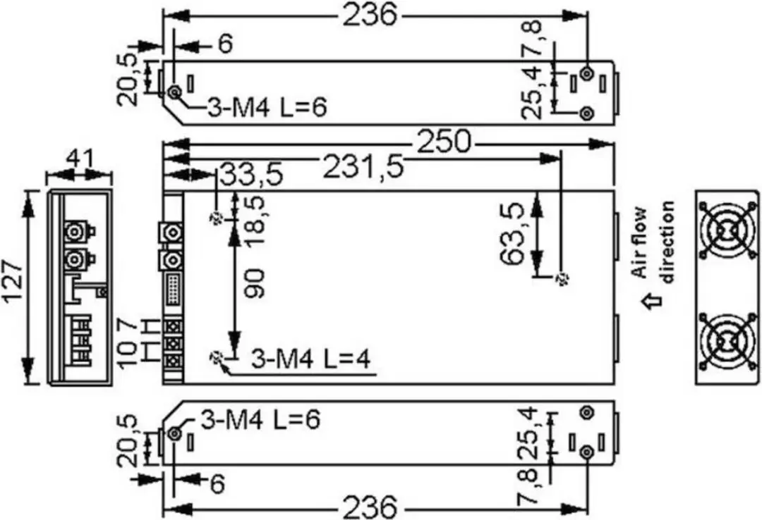 Mean Well RSP-750-12 Schakelnetvoedingsmodule 12V 750W - afbeelding 2 van 2