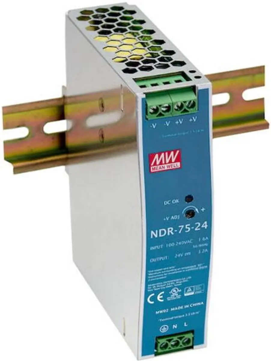 Mean Well NDR-75-12 DIN-rail netvoeding - 12V 6.3A 75W - afbeelding 4 van 4
