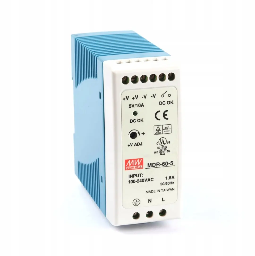Mean Well MDR-60-5 DIN-rail netvoeding 5 V/DC 10 A 50 W Aantal uitgangen: 1 x In
