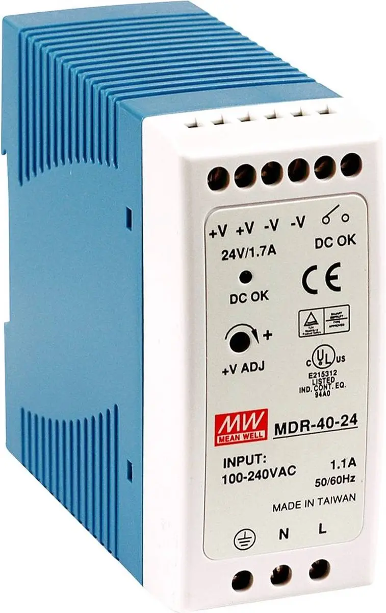 Mean Well MDR-40-5 DIN-rail netvoeding - 5V 6A 30W - afbeelding 4 van 4