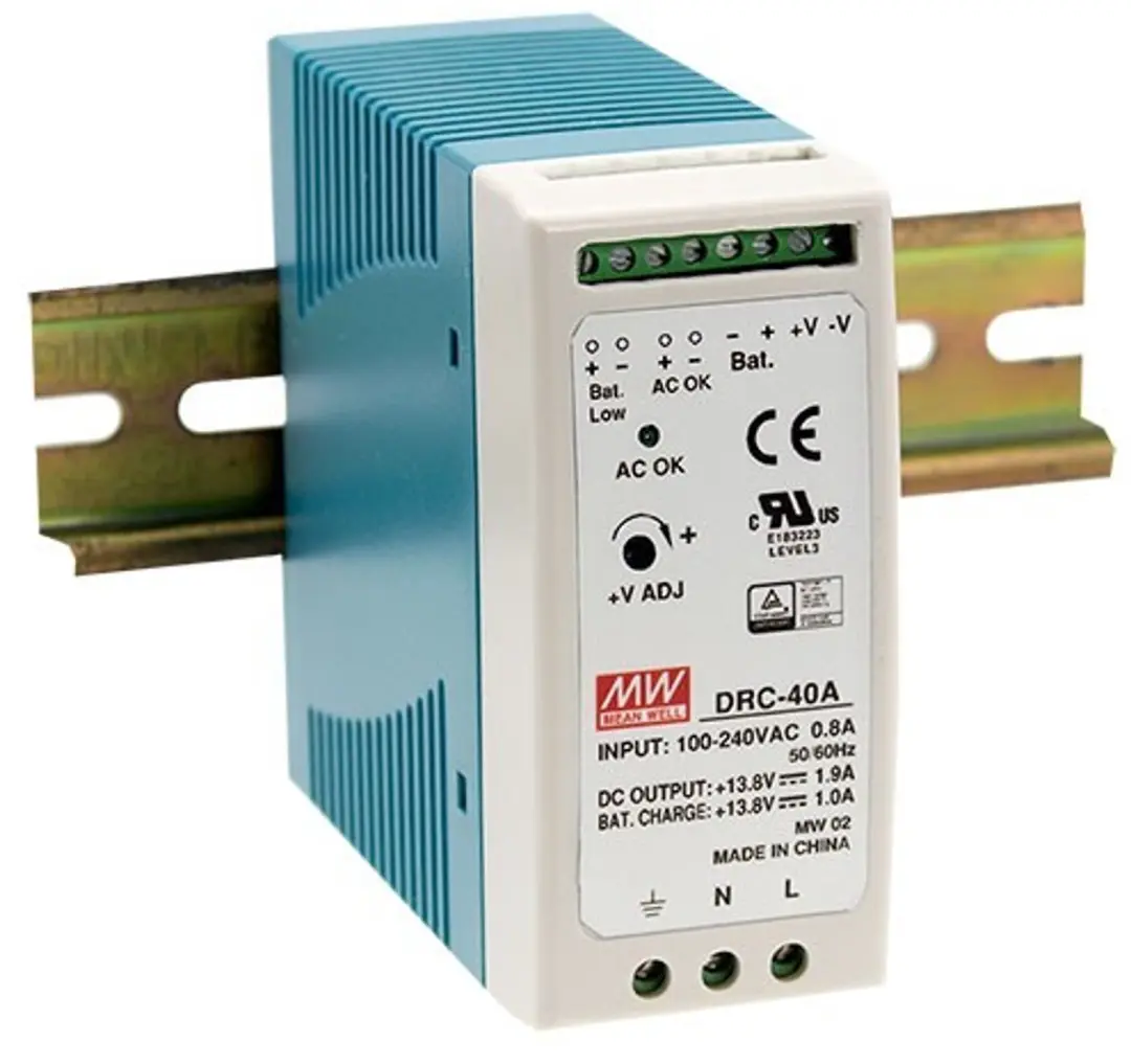 Mean Well DRC-40A DIN-rail voeding - 13.8V - 40W - afbeelding 2 van 4