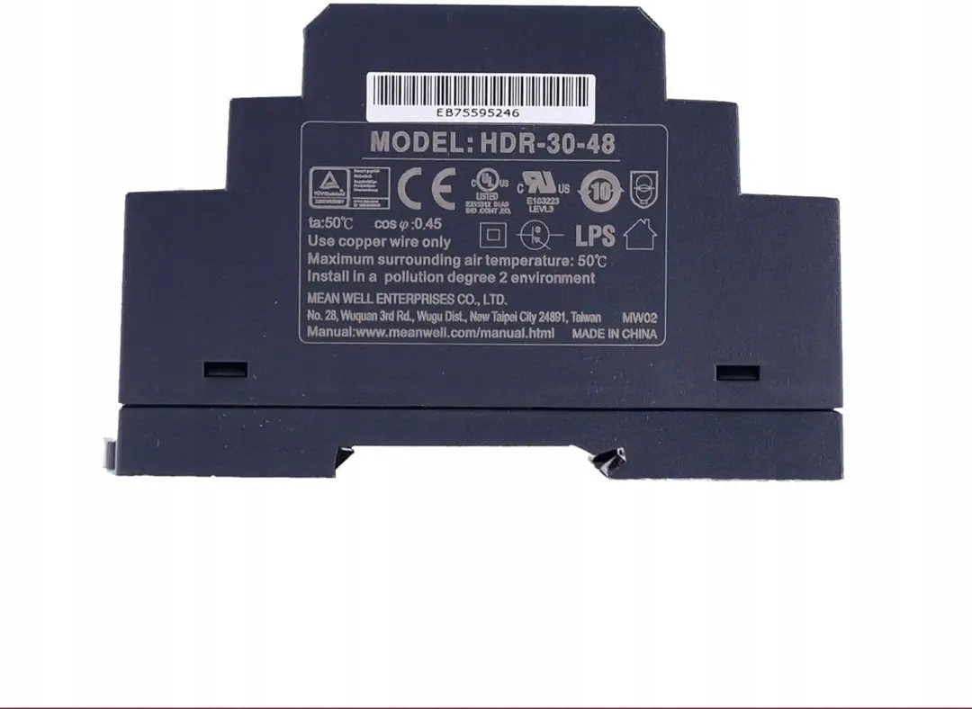 Mean Well HDR-30-48 DIN-rail netvoeding 48V 36W - afbeelding 2 van 6