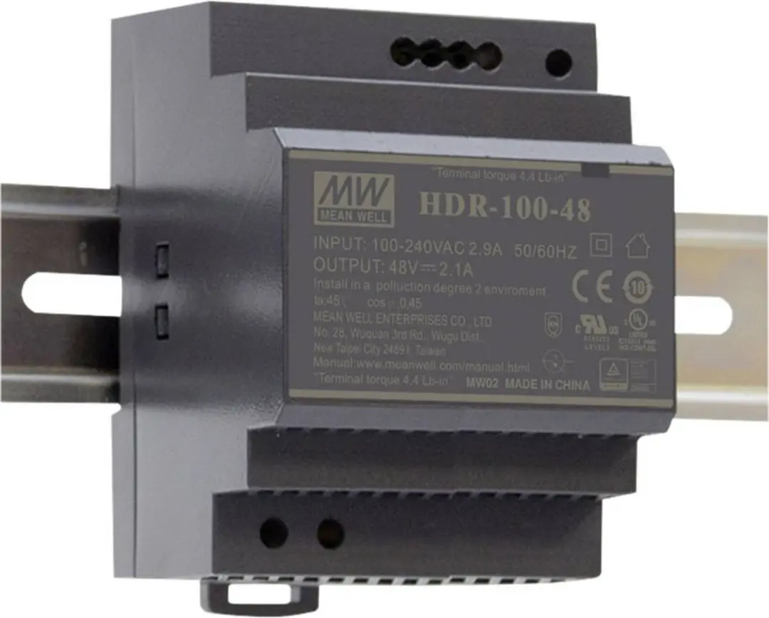 Mean Well HDR-100-15 DIN-rail netvoeding 15 V/DC 6.13 A 92 W Aantal uitgangen: 1