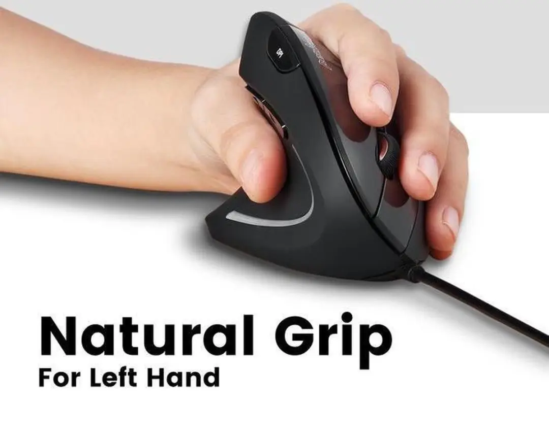 Perixx Perimice 513L 11516 Linkshandige Ergonomische Muis - Zwart - afbeelding 6 van 6