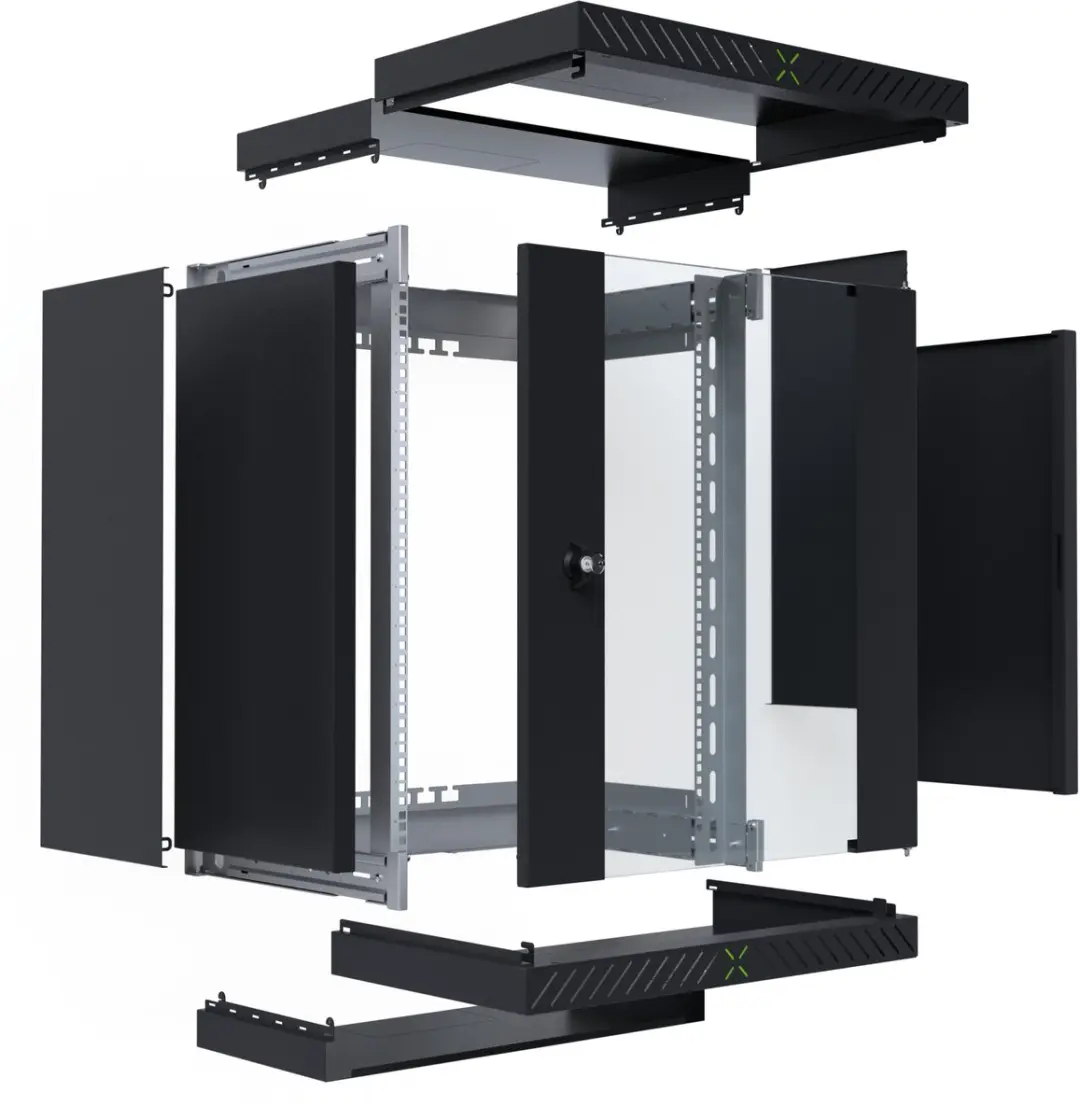 EFB Elektronik X-Rack WGX-1506TS.G1 Wandrek 15U - Zwart - afbeelding 2 van 4