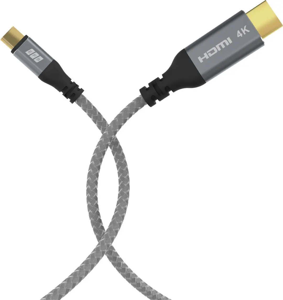 EFB Elektronik USB-HDMI-00001 USB-C naar HDMI kabel 1,8m - 4K30Hz - Zwart/Grijs - afbeelding 4 van 4