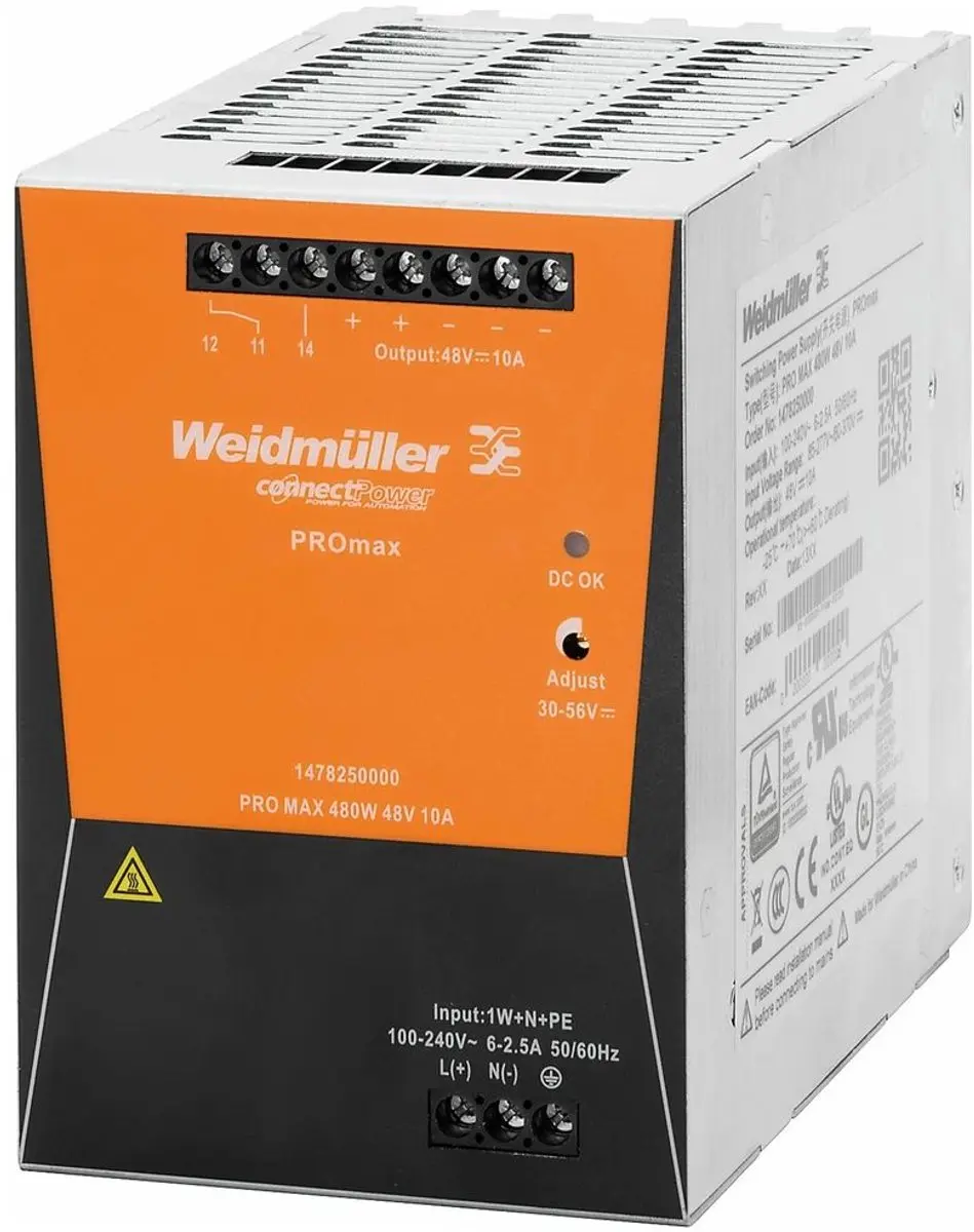 Weidmüller 1478140000 DIN-rail netvoeding 24V/DC 20A