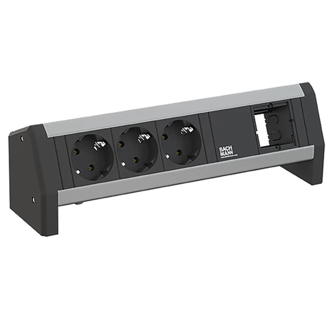Bachmann DESK Stekkerdoos 3x CEE 7/3 1x CM