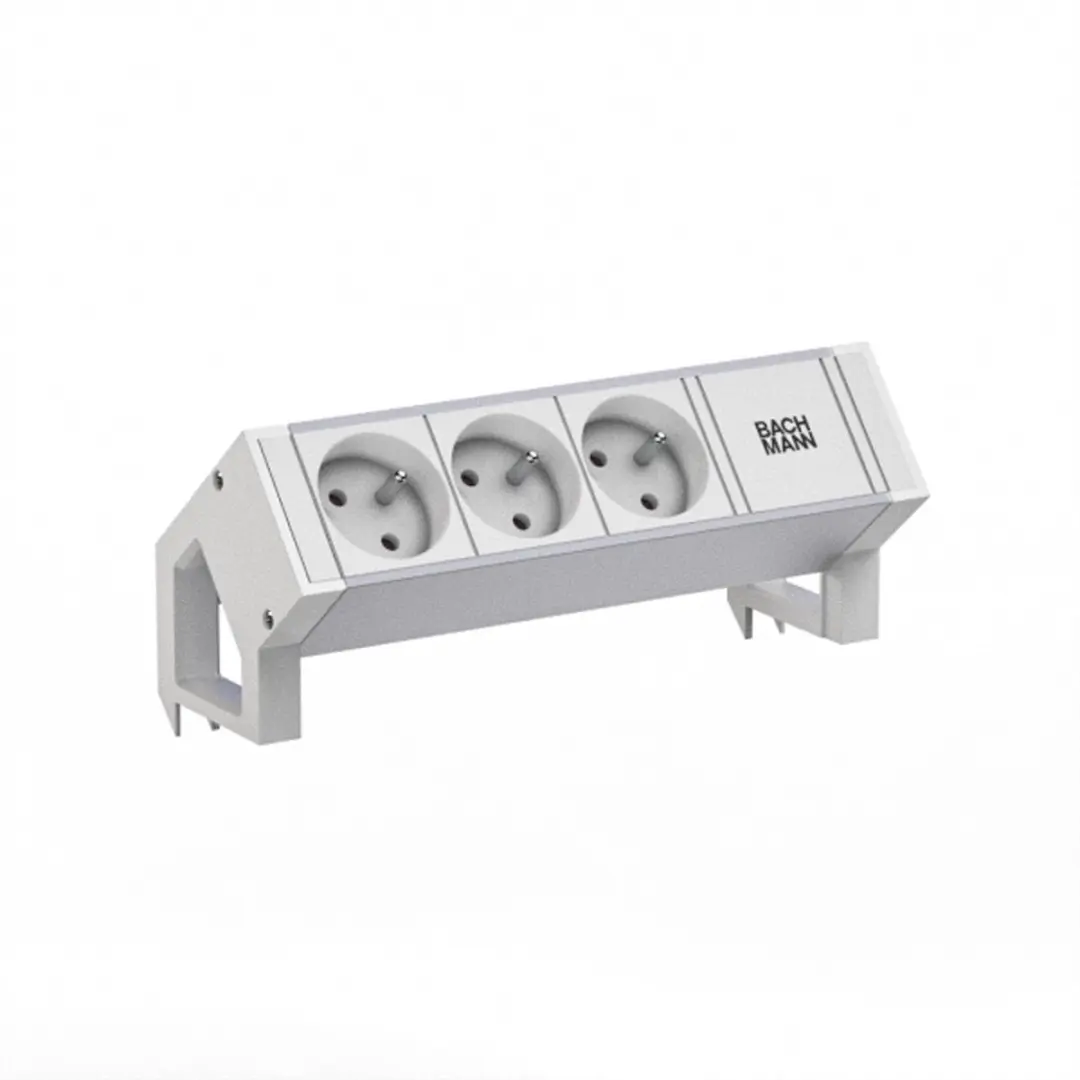 BACHMANN DESK2 ALU WIT 3xUTE 0,2m GST18 RAL9010