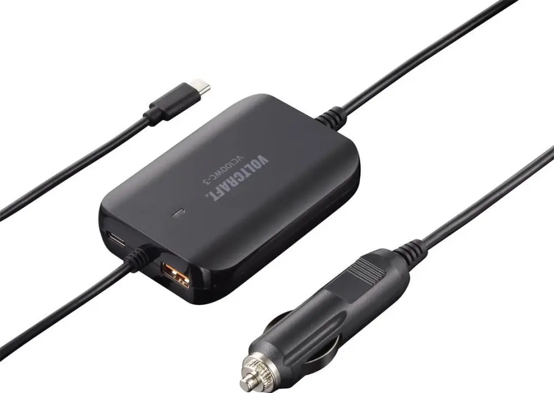 Voltcraft VC-12380810 USB-autolader 100W - Zwart - afbeelding 2 van 4