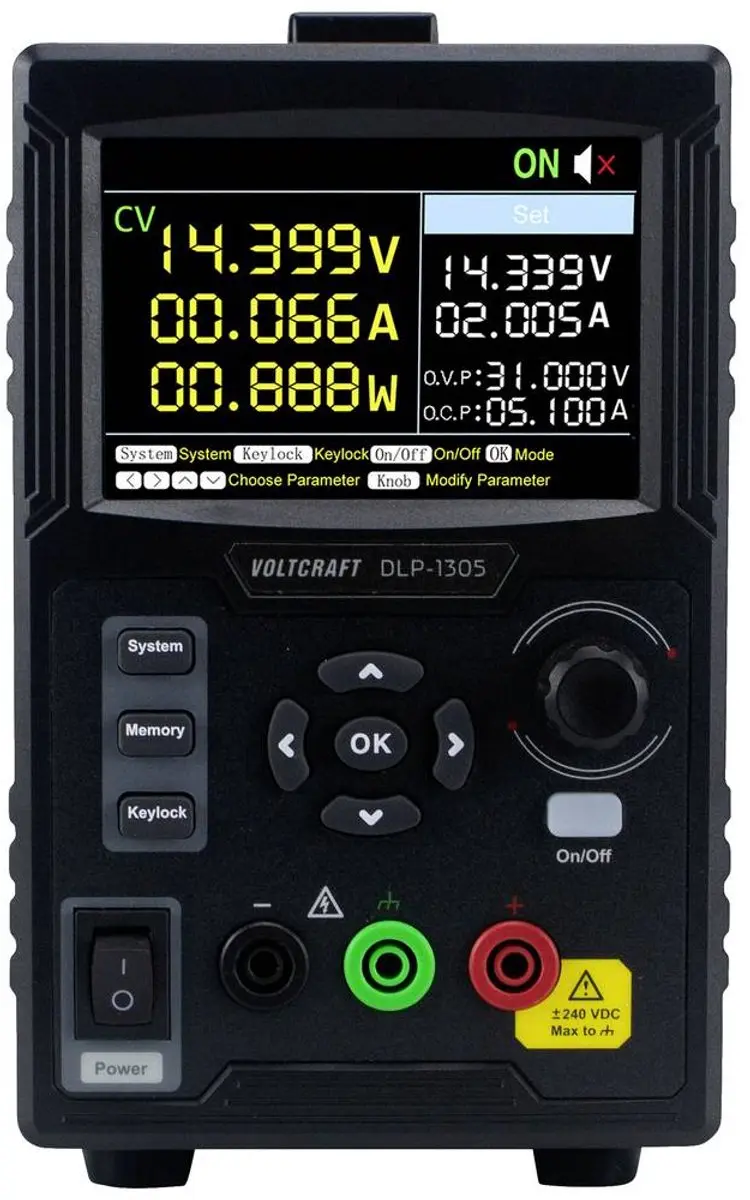Voltcraft DLP-1305 Labvoeding - 0-30V 0-5A 150W - afbeelding 6 van 6