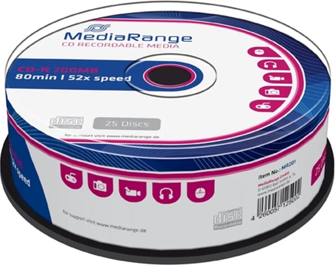 MediaRange MR201 CD-R - 700MB - 25 stuks - afbeelding 3 van 3