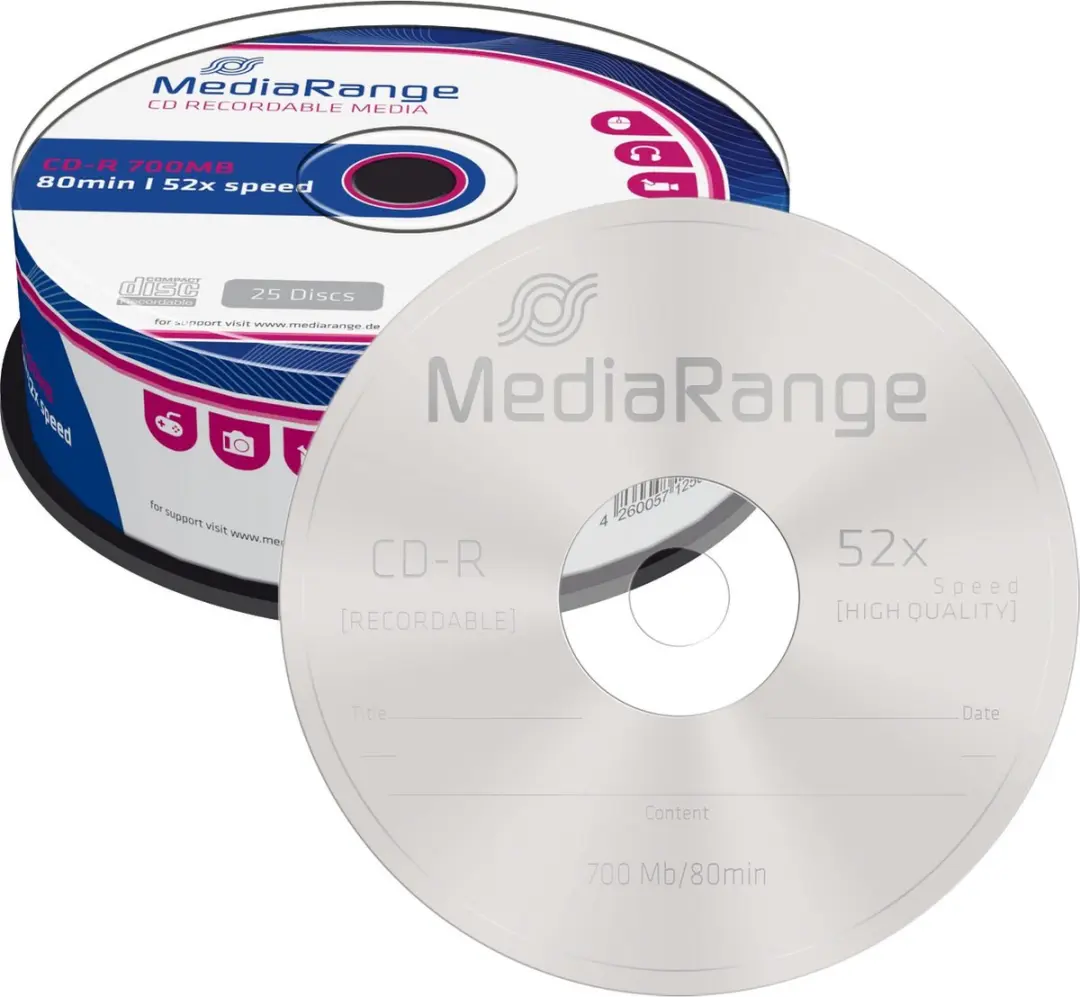 MediaRange MR201 CD-R - 700MB - 25 stuks - afbeelding 2 van 3