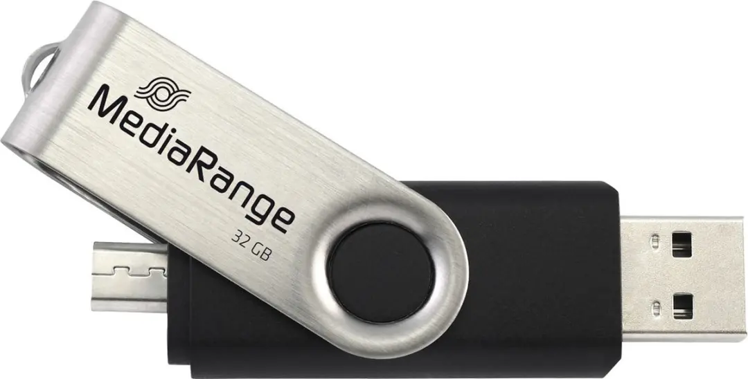 MediaRange MR932 USB-stick 32GB - Zilver - afbeelding 2 van 2