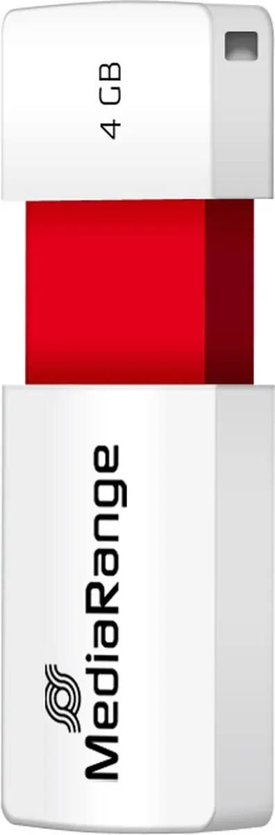 MediaRange MR970 USB-stick 4GB - Rood/Wit - afbeelding 6 van 6