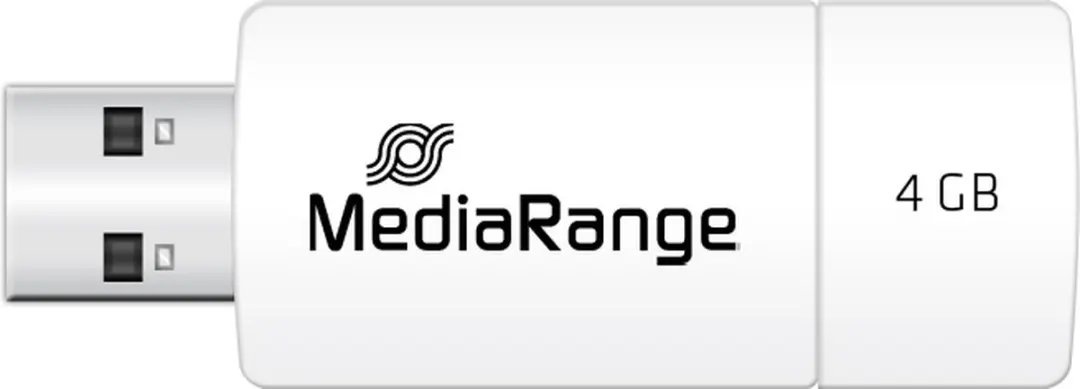 MediaRange MR970 USB-stick 4GB - Rood/Wit - afbeelding 4 van 6