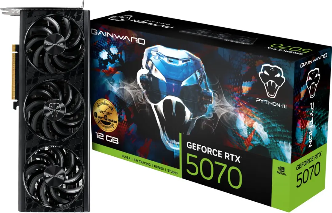 Gainward GeForce RTX 5070 Python III OC - 12GB GDDR7 - NE75070S19K9-GB2050T - afbeelding 2 van 6